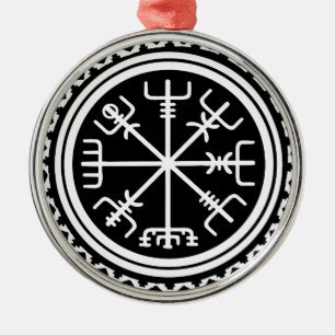 Viking Vegvisir Compass Metal Ornament