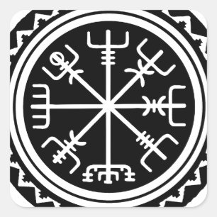 Viking Vegvisir Compass Square Sticker