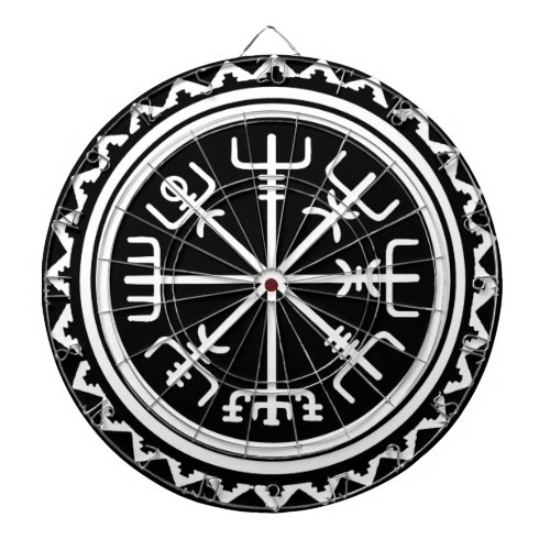 Viking Vegvisir Nautical Compass Dartboard With Darts