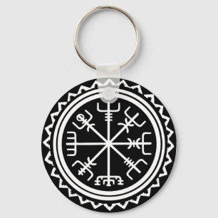 Viking Vegvisir Nautical Compass Keychain
