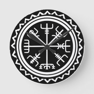 Viking Vegvisir Nautical Compass Round Clock