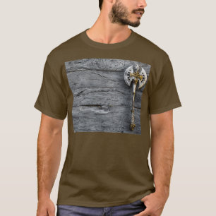 Viking War Axe Against Silver Wood Limited Edition T-Shirt
