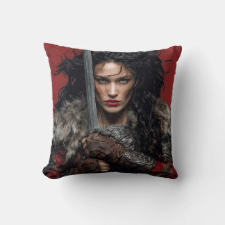 viking warrioir women throw pillow