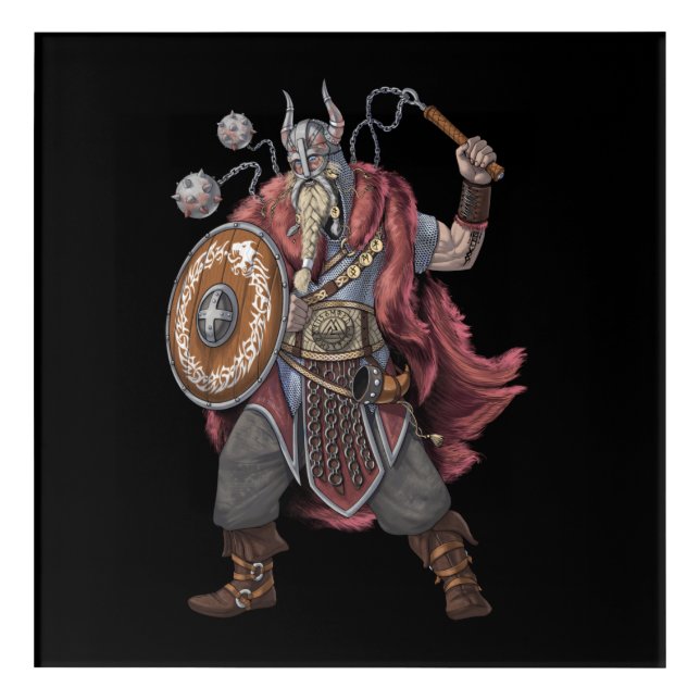 Viking Warrior Acrylic Print (Front)