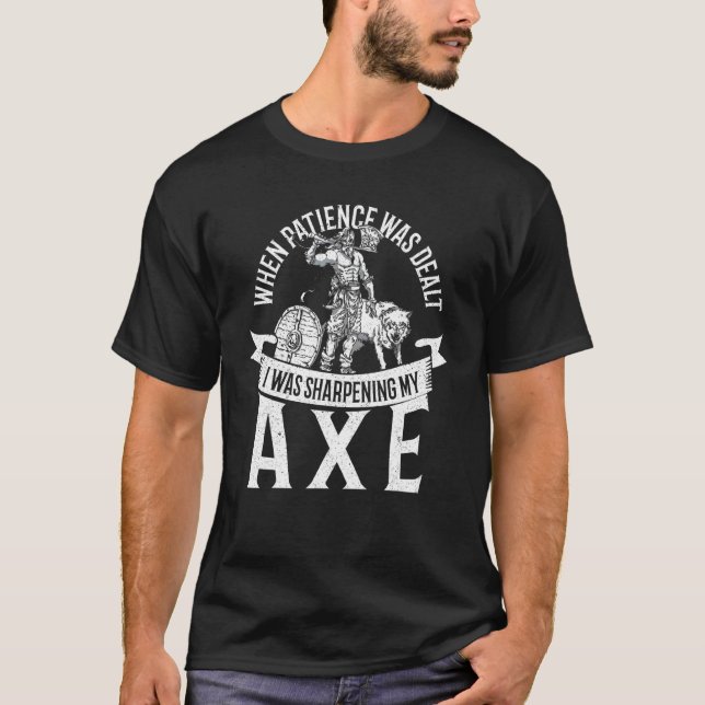 Viking Warrior Axe  Viking Valhalla Norse Mytholog T-Shirt (Front)