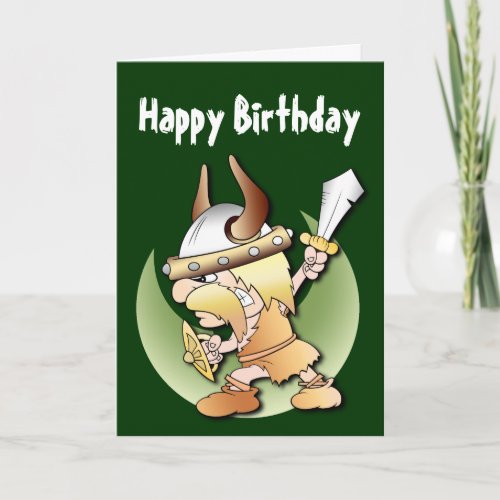 Viking Warrior Birthday Card