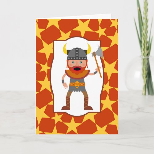 Viking Warrior Boy Birthday Party Card