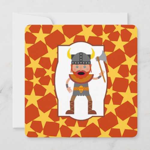 Viking Warrior Boy Birthday Party Invitation