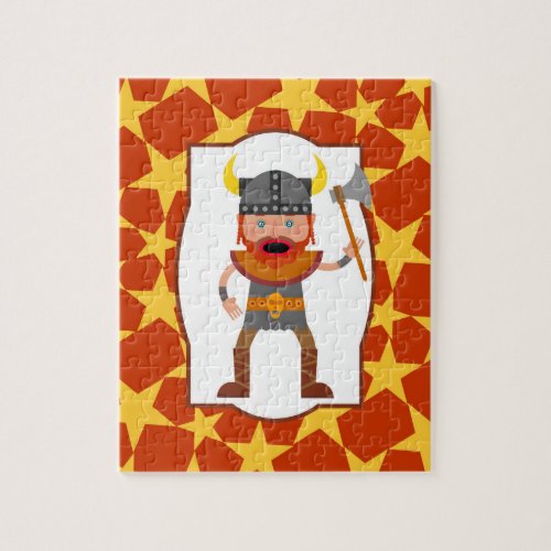 Viking Warrior Boy Birthday Party Jigsaw Puzzle