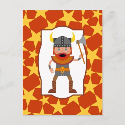 Viking Warrior Boy Birthday Party Postcard