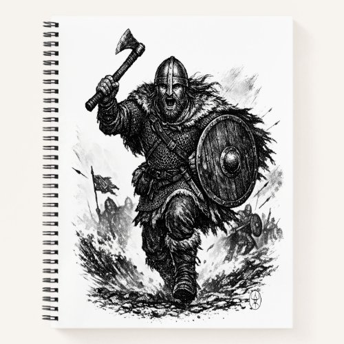 Viking Warrior Charge – Ink Battle Notebook