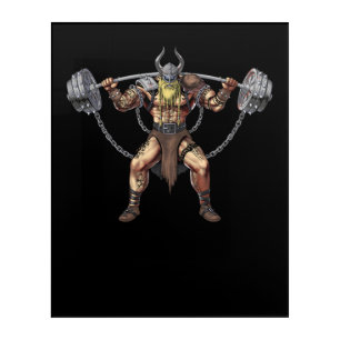 Viking Warrior Fitness Weight Lifting Acrylic Print