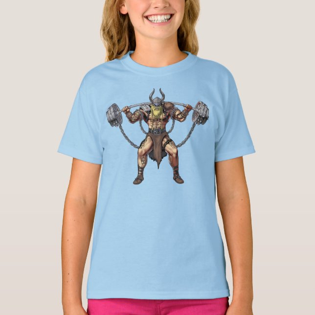 Viking Warrior Fitness Weight Lifting T-Shirt (Front)