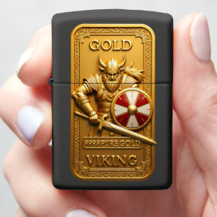 Viking Warrior Gold Bullion Zippo Lighter