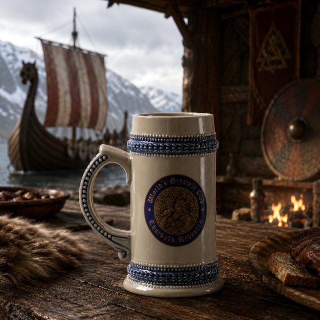 Viking Warrior Greatest Dad Beer Stein (Creator Uploaded)