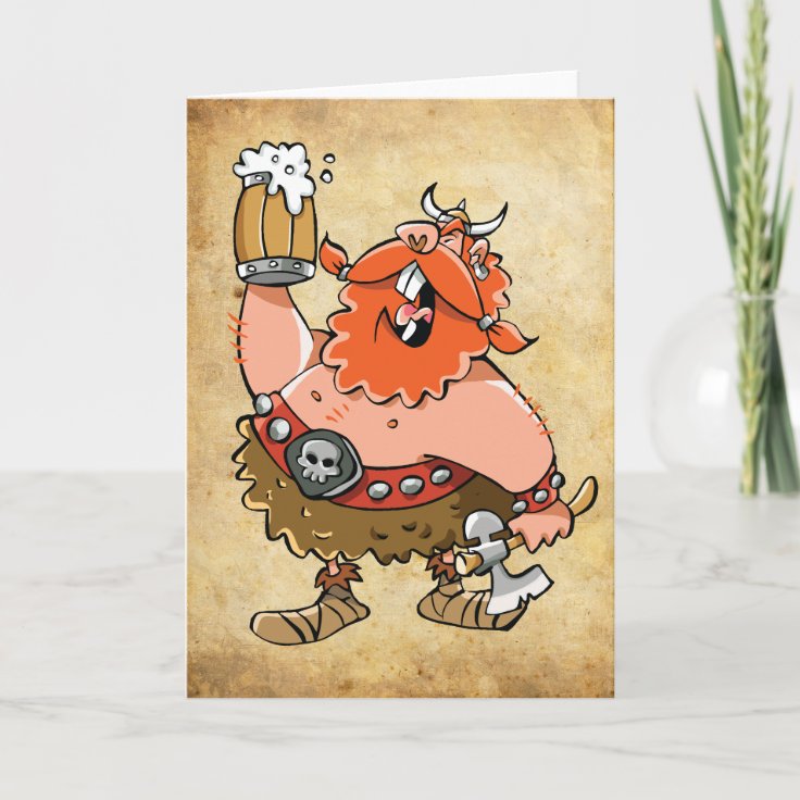 VIKING WARRIOR GREETING CARD | Zazzle