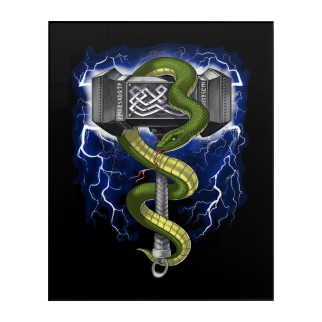 Viking Warrior Hammer Acrylic Print (Front)