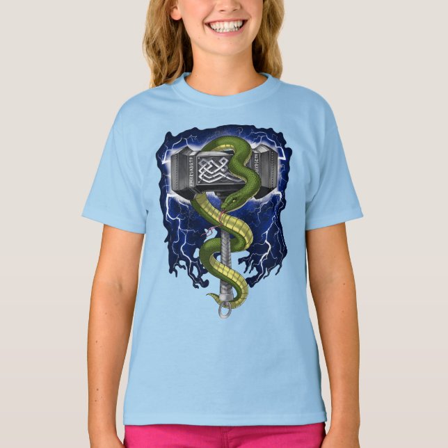 Viking Warrior Hammer T-Shirt (Front)