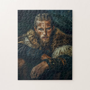 Viking Warrior in Authentic Attire Jigsaw Puzzle