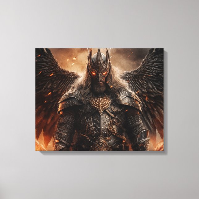 Viking Warrior Knight - Stretched Canvas Print (Front)