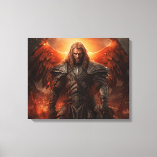 Viking Warrior Knight - Stretched Canvas Print