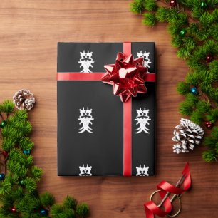 Viking Warrior Mask Wrapping Paper