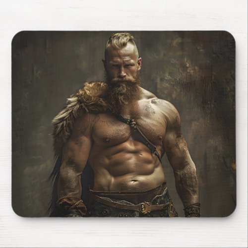 Viking warrior mouse pad