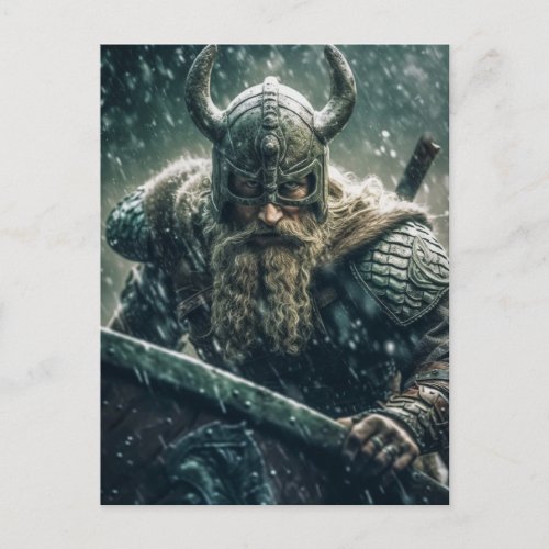 Viking Warrior Postcard