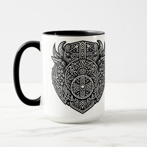 Viking Warrior Shield Mug