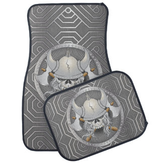 Viking Warrior Skull Car Floor Mat
