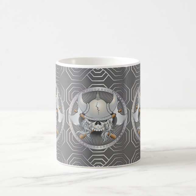 Viking Warrior Skull Coffee Mug (Center)