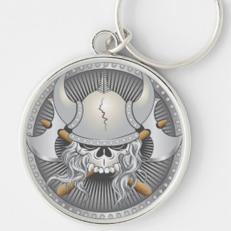 Viking Warrior Skull Keychain