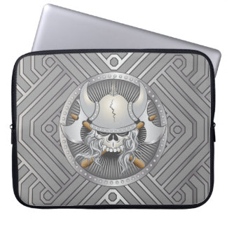 Viking Warrior Skull Laptop Sleeve