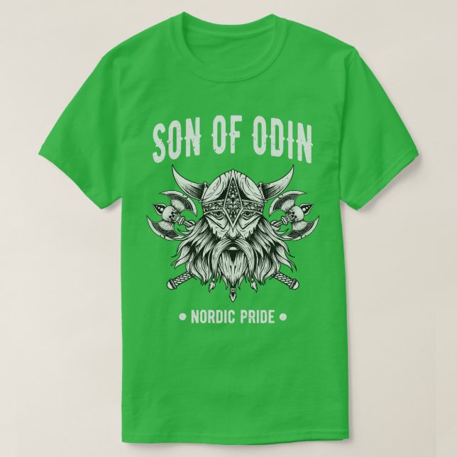 Viking Warrior Son Of Odin Norse Mythology Asatru T-Shirt (Design Front)