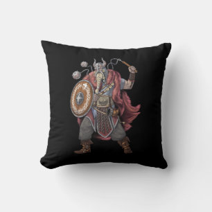 Viking Warrior Throw Pillow