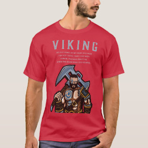 Viking Warrior Valhalla Awaits Me Where the Brave T-Shirt