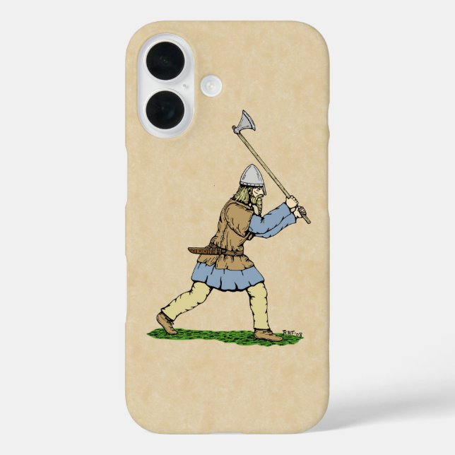 Viking Warrior Wielding Broad-Axe Case-Mate iPhone Case (Back)