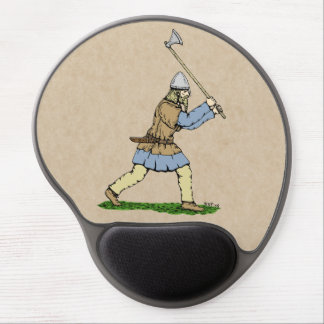 Viking Warrior Wielding Broad-Axe Gel Mouse Pad