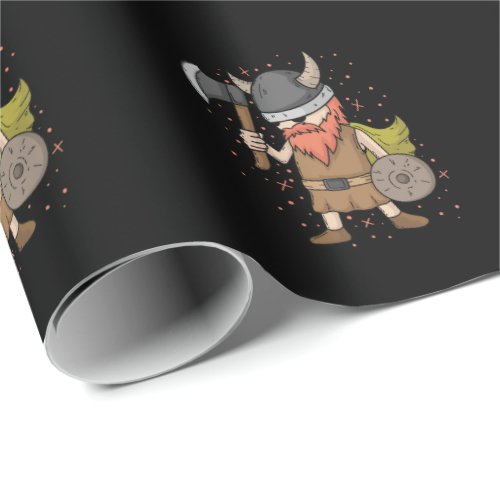 Viking Warrior with full beard and armor Wrapping Paper