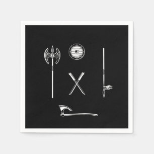 Viking Weapon Warrior Axe Nordic Norse Mythology G Napkins