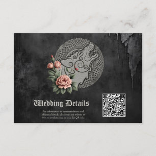Viking Wolf & Roses. A stylized wolf's head, Enclosure Card