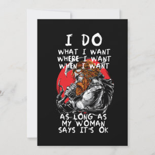 Viking Woman Norse Mythology Warrior Norway Gift Invitation