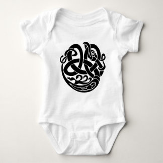 viking world serpent world eater Jormungandr Baby Bodysuit