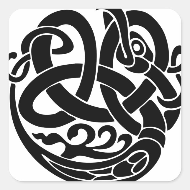 viking world serpent world eater Jormungandr Square Sticker (Front)
