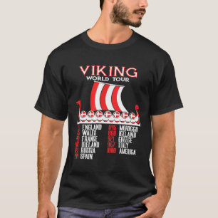 Viking World Tour Denmark Viking Ship Longship Vik T-Shirt