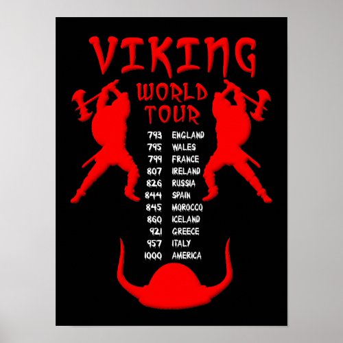 Viking World Tour Poster Sign