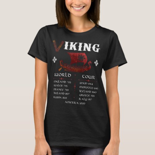 Viking World Tour Viking Ship T_Shirt