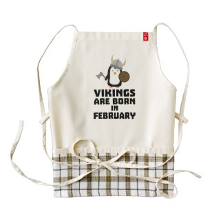 Vikings are born in February Zf393 Zazzle HEART Apron