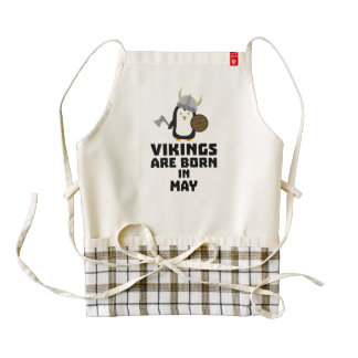 Vikings are born in May Z2o7h Zazzle HEART Apron