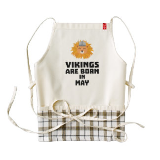 Vikings are born in May Z30b1 Zazzle HEART Apron